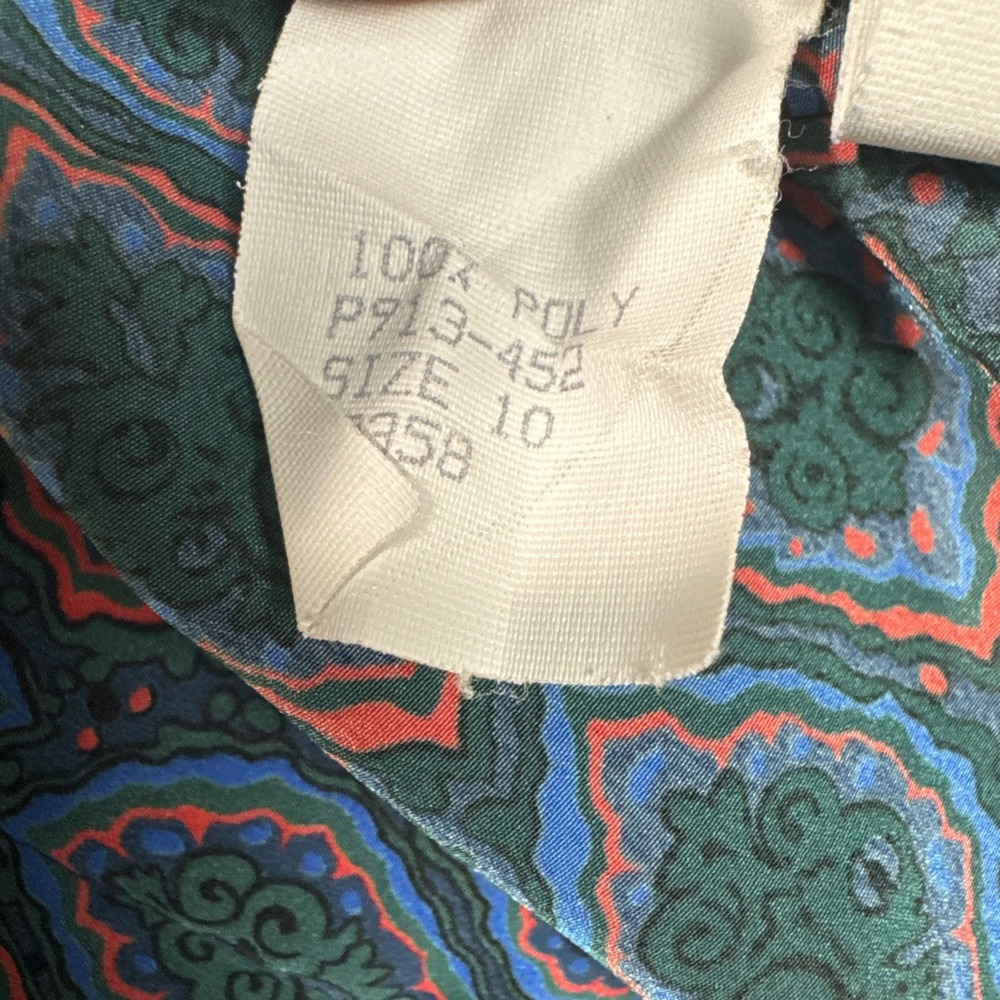 VTG Pendleton Dress Shirt Women's Sz 10 Medallion Print Made in USA Petite - Picture 6 of 10
